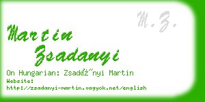 martin zsadanyi business card